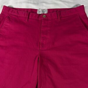 Original Penguin mens deep pink basic flat front 8" chino shorts - size 36
